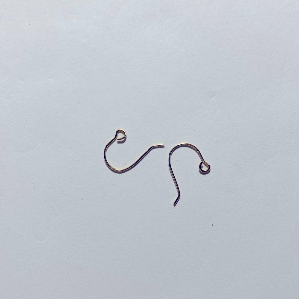 14k Solid Yellow Gold Interchangeable Wire Hook E… - image 2